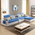 A家 家具沙发 布艺沙发 现代简约大小户型沙发 客厅家具(银灰色 双+右贵妃)第3张高清大图