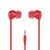 ULDUM U607 魔音面条耳机 入耳式手机线控耳塞 苹果三星小米通用耳机音乐耳机(红色)第5张高清大图