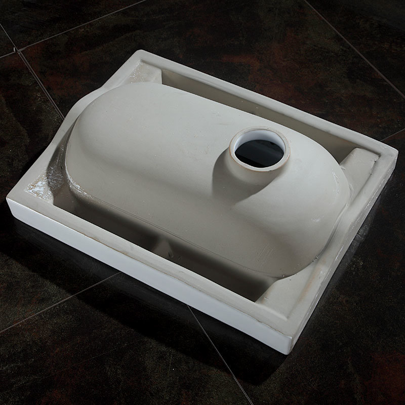 凯鹰陶瓷蹲便器蹲厕蹲坑不带弯管后进前出ky8711