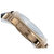 阿玛尼手表休闲时尚潮流三眼多功能金色表盘皮带石英男士手表AR0321(白色 皮带)第3张高清大图