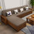 亚格林   中式 沙发组合客厅整装全实木中式家具布艺沙发简约沙发(海棠色 单人位)第4张高清大图