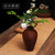 手工草编陶胎小花瓶 插花器 日式花道 客厅摆件 创意陶瓷花器第4张高清大图