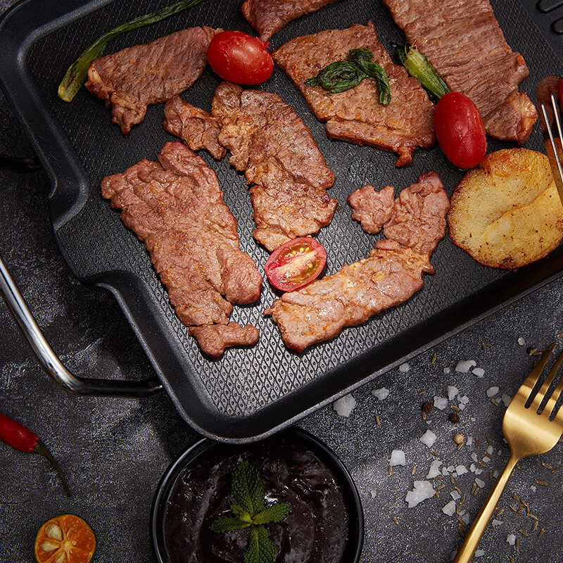 大庄园烤牛上脑调理腌制牛肉速冻生制烧烤食材烤肉食材烤盘500g国美