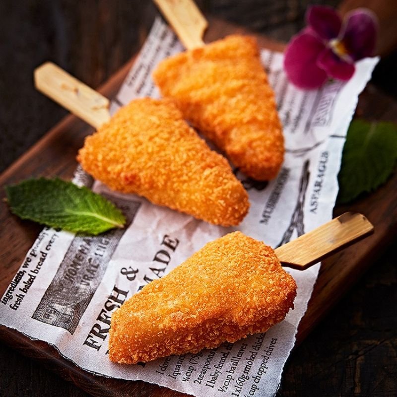 400g装三角鸡柳无骨鸡柳竹签鸡柳鸡肉丸油炸小吃(众大 黄金芝麻炸鸡柳