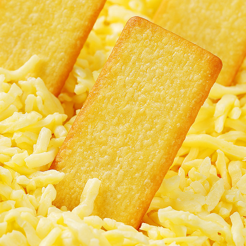 拉米娜芝士岩烧脆饼干日式酥脆充饥超薄休闲零食118g6盒