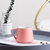 松发瓷器情侣对杯陶瓷咖啡杯粉色+浅绿（两个装） 环保材质  情侣对杯第2张高清大图