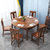 恒兴达 新中式乌金木实木餐桌家用可伸缩餐桌方圆两用大小户型家具(胡桃色 单餐桌)第3张高清大图