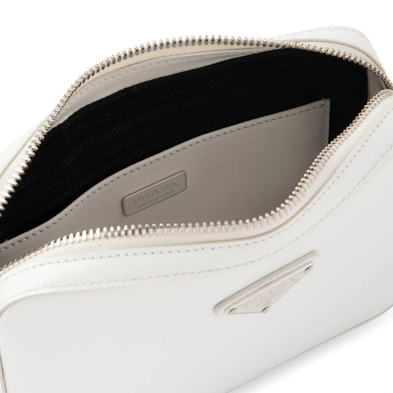 prada女士白色皮革单肩包1bh180zo6f0pg7v皮革白色时尚百搭