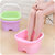 日式足浴盆脚底滚轮泡脚桶E132家用塑料洗脚盆大号足浴桶lq7500(紫色)第2张高清大图