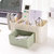 JM马卡龙色带小抽屉塑料桌面化妆收纳盒(绿色)第3张高清大图