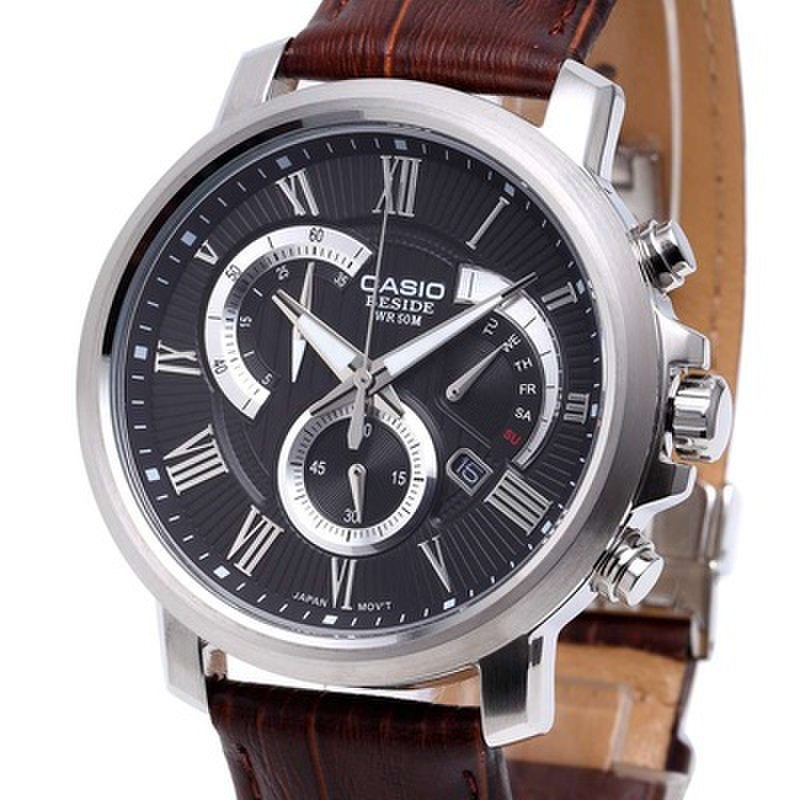 卡西欧(casio)手表男士石英商务男表防水皮带bem-501l-1a男式腕表bem