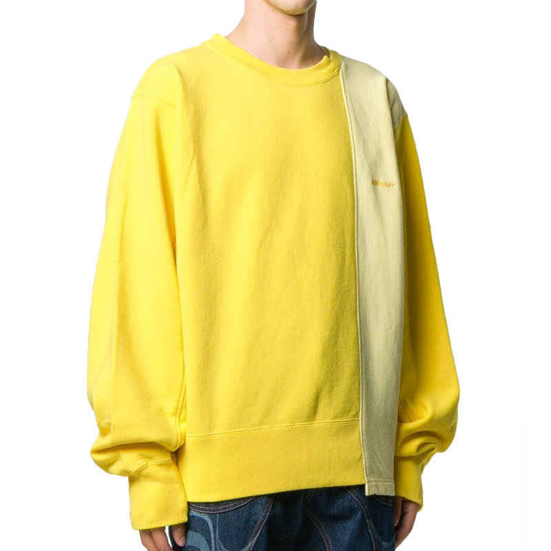 ambush男士黄色拼接卫衣bmba003f20fab00118001黄色时尚百搭