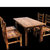 清莲花沐碳烤木餐桌椅实木餐桌椅自由组合餐桌椅QLHM—TKM13食堂早餐碳烤桌椅组合第4张高清大图
