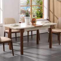 北欧餐桌餐椅组合套装简约现代小户型折叠可伸缩餐桌餐台饭桌子(一桌6椅)