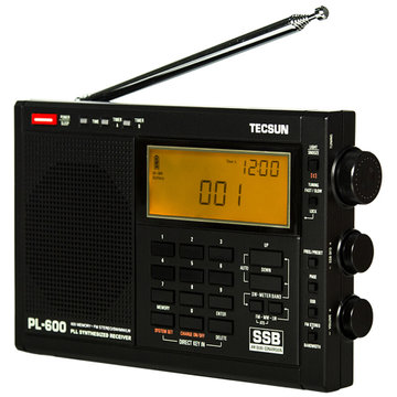 德生PL-600 黑色 老人 高端收音机专业广播全波段便携式立体声半导体