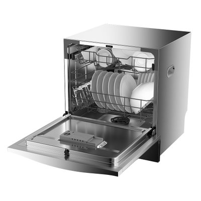 林内(Rinnai) WQD8-AGS 嵌入式洗碗机 钢化玻璃 银 智能控水 独立软水系统
