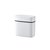K创意椭圆按压式弹盖垃圾桶 家用卫生间卫生桶厨房夹缝带盖带手提(白色 带手提)第6张高清大图