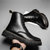 博迈伦2021秋季马丁靴高帮潮流靴子新款军靴英伦风黑色男士皮靴MM9801(黑色 42)第4张高清大图