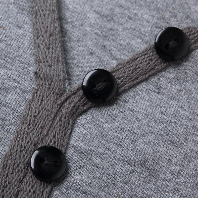 2017春季新款男装大码V领长袖T恤男士青年弹力纯棉纯色polo衫S8808(黑色 XL)