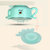 开优米 注水保温碗 婴幼儿吸盘碗勺套装辅食碗5件套(紫色)第5张高清大图