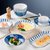 日式餐具碗碟套装家用组合碗鱼盘碟子4~12人豪华陶瓷餐具瓷碗盘碟套装(千叶草46件套)第2张高清大图