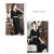 MISS LISA韩版时尚气质中长款V领连衣裙修身大码裙子YWZ8113(黑色 XXXL)第4张高清大图