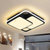FSL 佛山照明 客厅吸顶灯具套餐led方形创意几何设计餐厅卧室北欧现代简约灯饰(方形-36W-开关三色调光)第3张高清大图