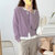 MISS LISA韩版宽松短款毛衣外套长袖针织衫开衫上衣K1108(深灰色 M)第5张高清大图