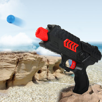 儿童安全可发射子弹互动玩具枪水弹枪软弹水晶手枪男孩宝宝玩具(两用