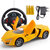 重力感应遥控车 可充电遥控车电动儿童玩具车 四通带方向盘遥控汽车跑车(橙色款-充电版)第3张高清大图