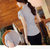 DELUXSEY 撞色条纹短袖衬衫 女式夏季翻领修身通勤衬衣 韩版新款潮服(条纹 S)第4张高清大图