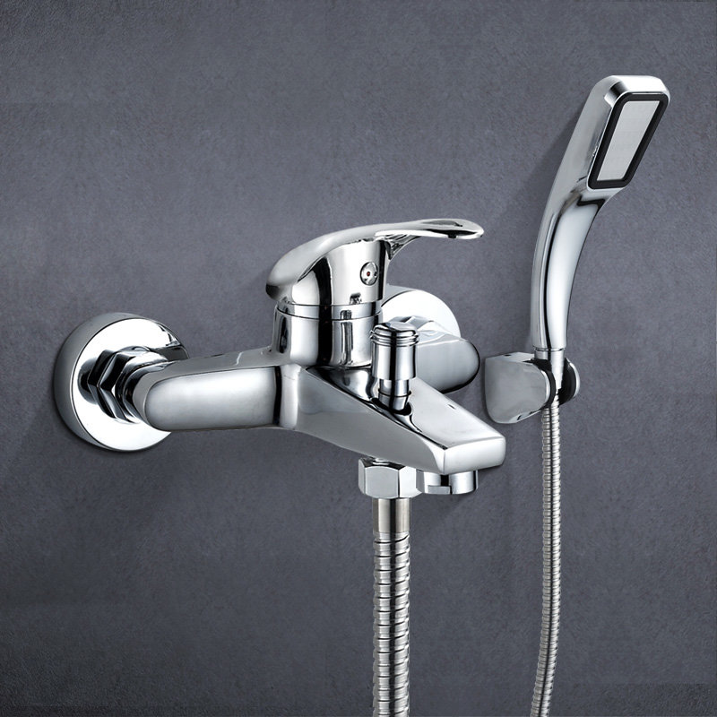 铜带下出水冷热混水阀淋浴花洒套装全铜向下淋浴龙头所有配件默认版本