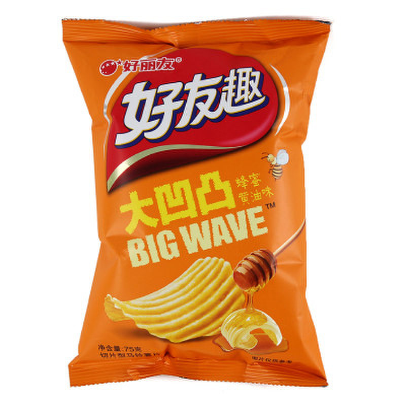 好丽友 好友趣大凹凸薯片(蜂蜜黄油味) 75g/袋