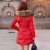 苏醒的乐园 2013冬季新款新品 韩版女装白鸭绒修身羽绒服YRF201(红色 S)第2张高清大图
