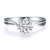 鸣钻国际 雪花钻戒女 结婚求婚白金钻石戒指单砖戒真钻石戒指第5张高清大图