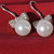 梦克拉 S925银珍珠吊坠 蝴蝶情缘 珍珠耳环 珍珠戒指套装9-10mm(耳环)第2张高清大图