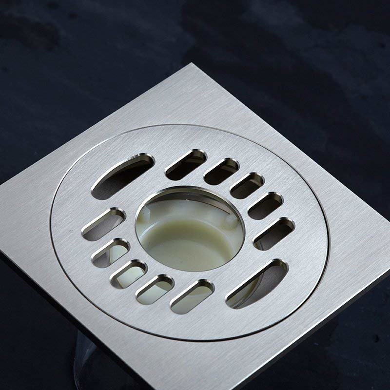 潜水艇防臭四防地漏ltf4010x黄铜镀镍拉丝洗衣机超薄移位地漏适用于