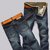 男式牛仔长裤 韩版直筒修身透气男式商务运动休闲裤(长款)第4张高清大图