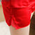性感吊带真丝睡衣女夏套装聚拢上托自带胸垫冰丝分体短裤两件套(红色 M)第5张高清大图