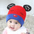 秋冬季婴儿帽子秋冬保暖套头帽韩版新生儿胎帽宝宝帽0-3-6-12个月(黑色)第2张高清大图