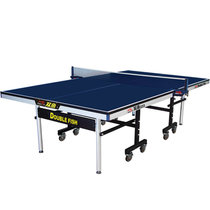 双鱼乒乓球台2系列室内标准 可折叠家用移动式乒乓桌(233(蓝色)可移动乒乓球台)