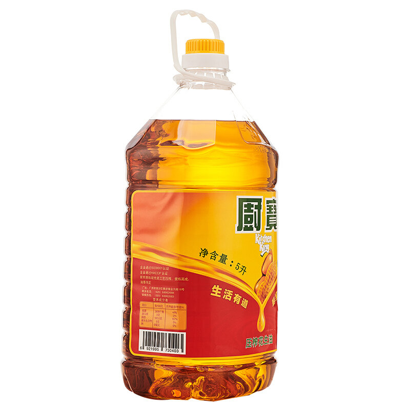 厨宝粤式花生油5l一级物理压榨