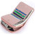 Svale诗薇儿女士牛皮短款钱包菱格迷你卡包实用拉链钱夹 14-GM92339(粉红色)第4张高清大图