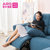 爱依瑞斯（ARIS）布艺电动功能沙发 现代简约大中小户型客厅转角沙发家具 WFS-61(蓝色 右短扶（电动）+单背+左踏)第3张高清大图