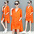 180斤可穿2020新款夏季防晒衣女中长款外套韩版宽松学生防紫外线(3XL 橙红色)第4张高清大图