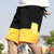 2020夏季新款男士休闲裤子男韩版潮流五分裤黑色短裤男宽松 BKL-K521(黄色 XL)第2张高清大图