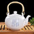 景德镇陶瓷手绘茶具套装 中式家用6人茶杯茶壶玉色牡丹安全包装(玉色牡丹)第2张高清大图