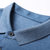 男士拼色条纹时尚休闲免烫长袖POLO衫8837(天蓝色 M)第10张高清大图