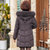 女士冬季羽绒服韩版中老年女装中长款加厚大码鸭绒外套9103(紫色 XXL)第2张高清大图