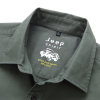 JEEP SPIRIT吉普春夏新款短袖衬衫商务休闲短衬男士舒适纯棉半袖运动外套(LSZJ2012军绿 M)
